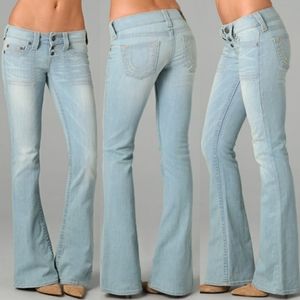 True Religion boot cut flare button down jeans